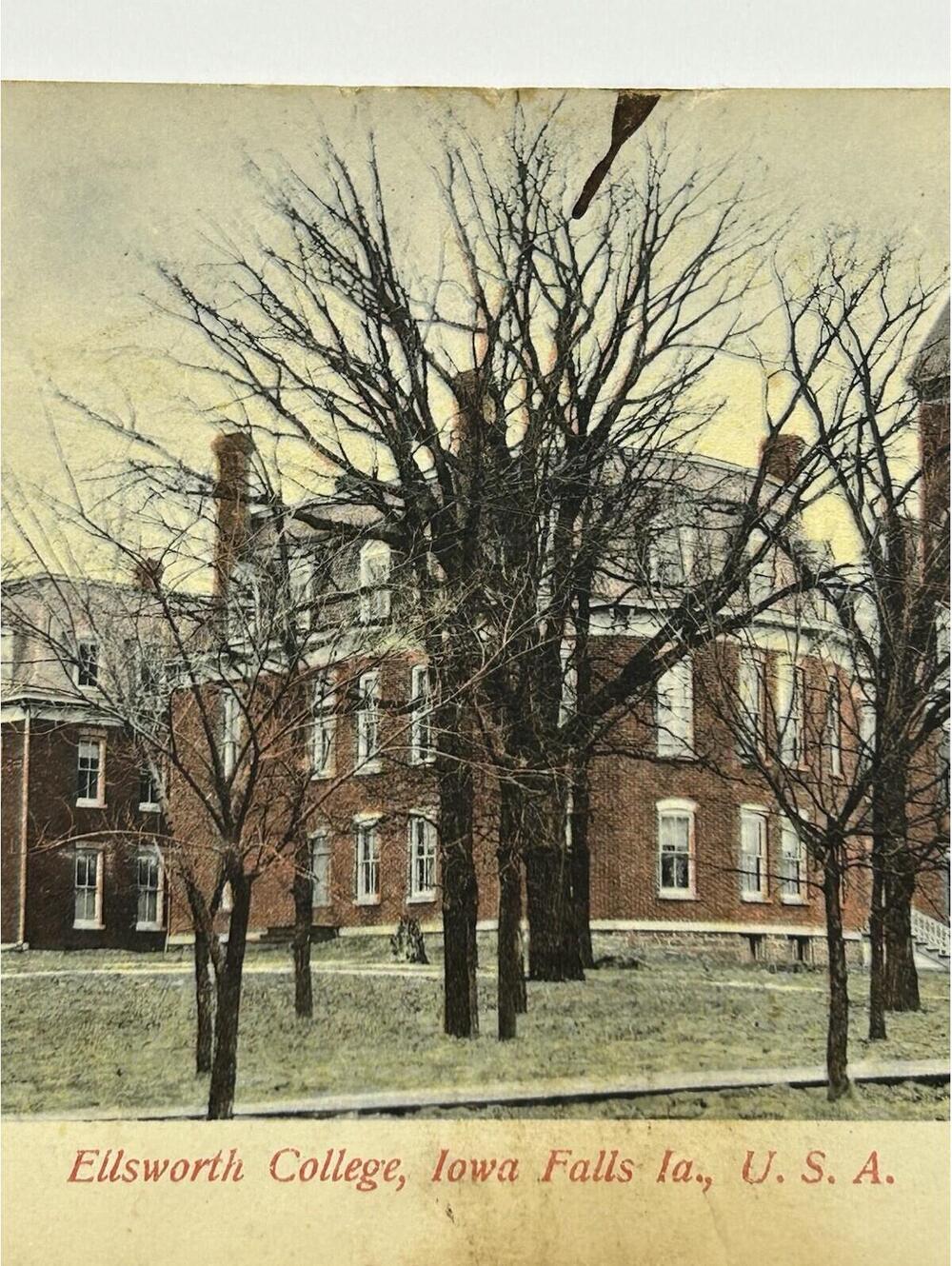 1908 Ellsworth College Old Main Iowa Falls IA Postcard Grundy Center IA 1c Stamp - Picture 6 of 16